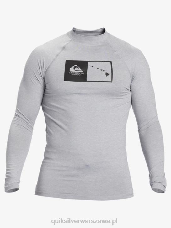 mężczyźni Quiksilver hawaii podwójna koszulka surfingowa upf 50 z długim rękawem 4DBV1106 wrzos ze śniegiem