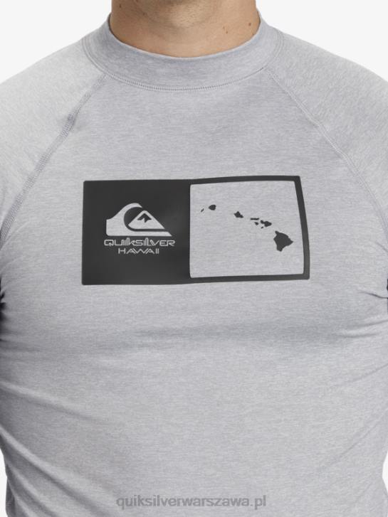 mężczyźni Quiksilver hawaii podwójna koszulka surfingowa upf 50 z długim rękawem 4DBV1106 wrzos ze śniegiem