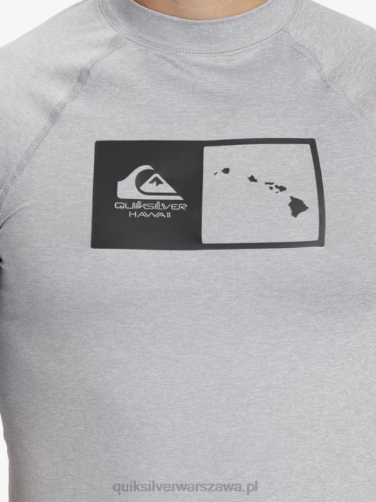 mężczyźni Quiksilver hawaii podwójna koszulka surfingowa upf 50 z krótkim rękawem 4DBV1169 wrzos ze śniegiem