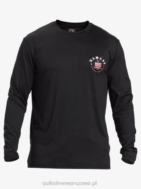 mężczyźni Quiksilver hawaii royale upf 50 koszulka surfingowa z długim rękawem 4DBV924 czarny