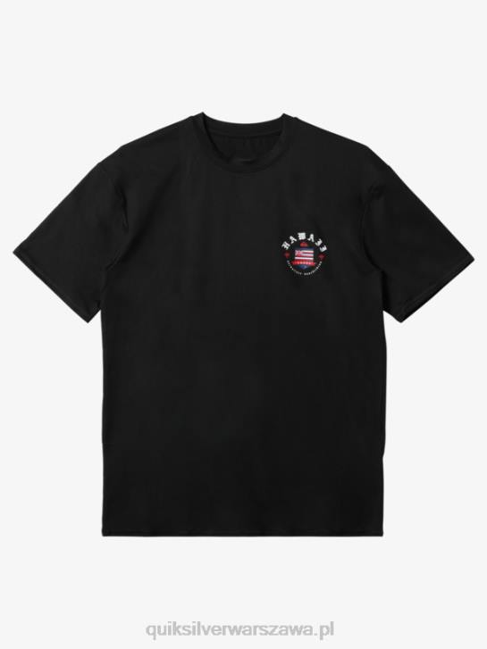 mężczyźni Quiksilver hawaii royale upf 50 koszulka surfingowa z krótkim rękawem 4DBV1123 czarny