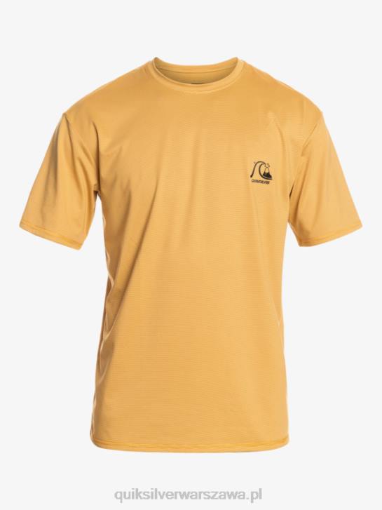 mężczyźni Quiksilver koszulka surfingowa Heritage Heather Upf 50 z krótkim rękawem 4DBV1127 wrzos pszenny