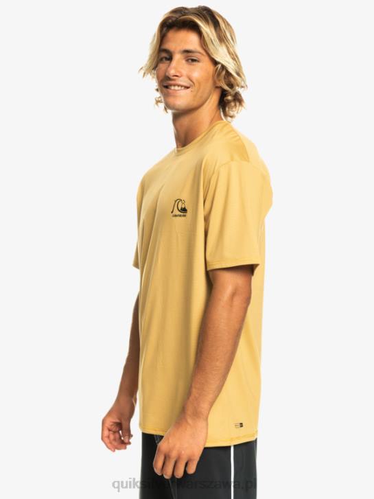 mężczyźni Quiksilver koszulka surfingowa Heritage Heather Upf 50 z krótkim rękawem 4DBV1127 wrzos pszenny