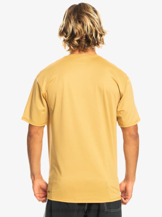 mężczyźni Quiksilver koszulka surfingowa Heritage Heather Upf 50 z krótkim rękawem 4DBV1127 wrzos pszenny