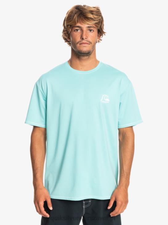 mężczyźni Quiksilver koszulka surfingowa Heritage Heather Upf 50 z krótkim rękawem 4DBV1128 anioł niebieski wrzos