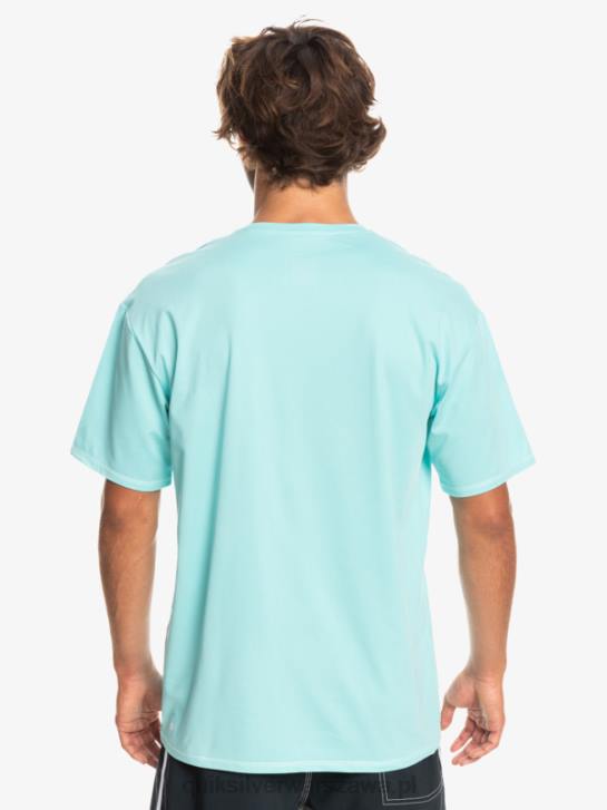 mężczyźni Quiksilver koszulka surfingowa Heritage Heather Upf 50 z krótkim rękawem 4DBV1128 anioł niebieski wrzos