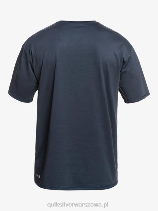 mężczyźni Quiksilver koszulka surfingowa Heritage Heather Upf 50 z krótkim rękawem 4DBV1129 granatowy wrzos o północy