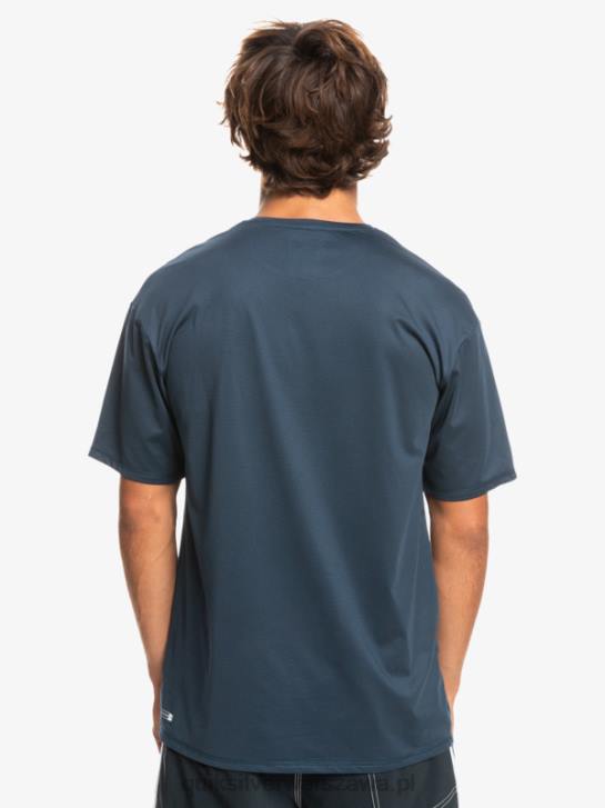 mężczyźni Quiksilver koszulka surfingowa Heritage Heather Upf 50 z krótkim rękawem 4DBV1129 granatowy wrzos o północy