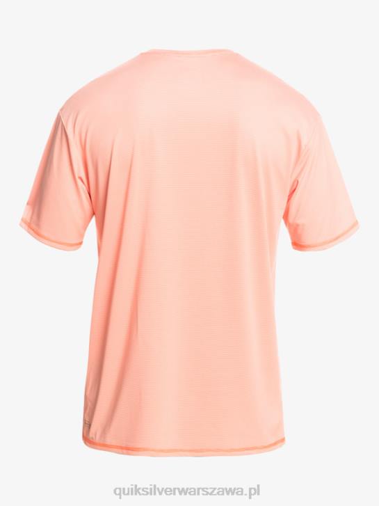 mężczyźni Quiksilver koszulka surfingowa Heritage Heather Upf 50 z krótkim rękawem 4DBV1130 świeży łososiowy wrzos