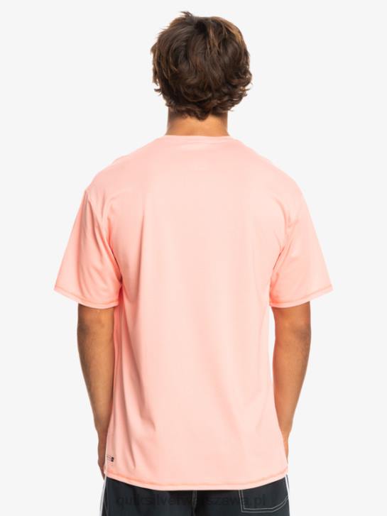 mężczyźni Quiksilver koszulka surfingowa Heritage Heather Upf 50 z krótkim rękawem 4DBV1130 świeży łososiowy wrzos