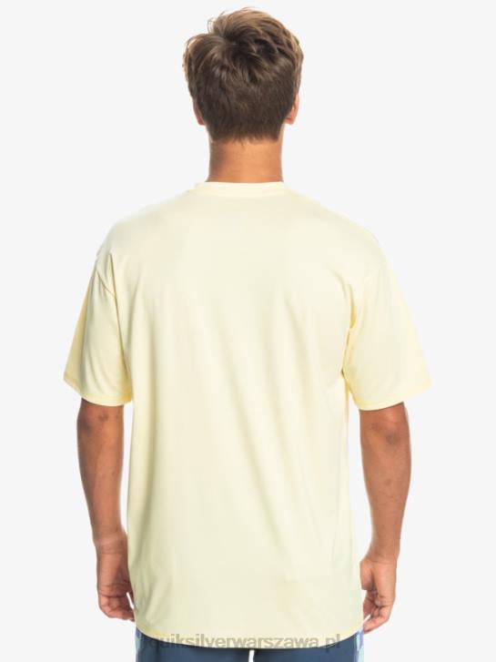 mężczyźni Quiksilver koszulka surfingowa Heritage Heather Upf 50 z krótkim rękawem 4DBV1131 blady bananowy wrzos