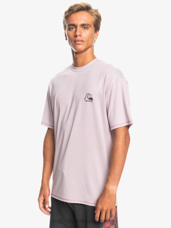 mężczyźni Quiksilver koszulka surfingowa Heritage Heather Upf 50 z krótkim rękawem 4DBV1132 zakurzony storczykowy wrzos