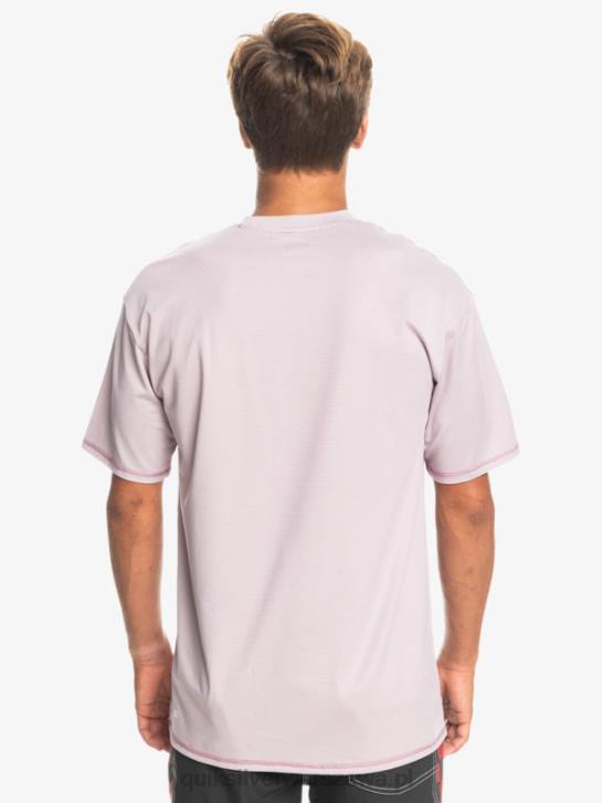 mężczyźni Quiksilver koszulka surfingowa Heritage Heather Upf 50 z krótkim rękawem 4DBV1132 zakurzony storczykowy wrzos