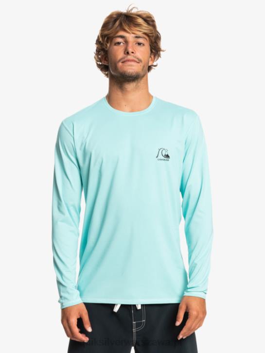 mężczyźni Quiksilver koszulka surfingowa Heritage Heather upf 50 z długim rękawem 4DBV1468 anioł niebieski wrzos