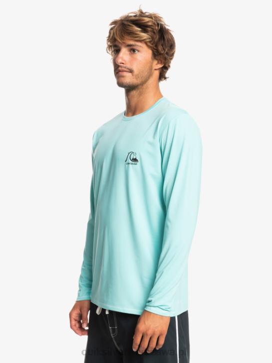 mężczyźni Quiksilver koszulka surfingowa Heritage Heather upf 50 z długim rękawem 4DBV1468 anioł niebieski wrzos
