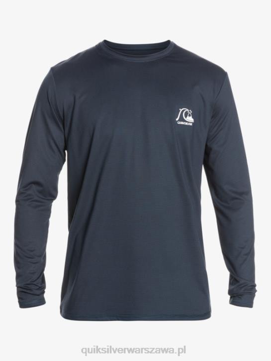 mężczyźni Quiksilver koszulka surfingowa Heritage Heather upf 50 z długim rękawem 4DBV1470 granatowy wrzos o północy