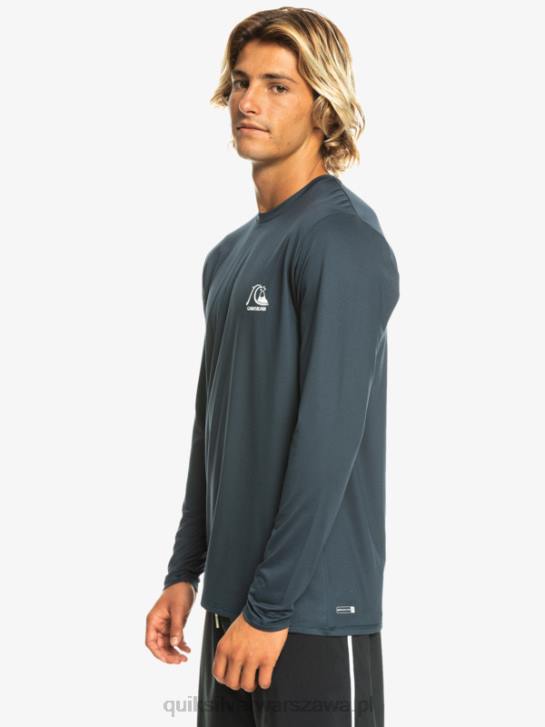 mężczyźni Quiksilver koszulka surfingowa Heritage Heather upf 50 z długim rękawem 4DBV1470 granatowy wrzos o północy