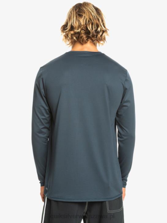 mężczyźni Quiksilver koszulka surfingowa Heritage Heather upf 50 z długim rękawem 4DBV1470 granatowy wrzos o północy