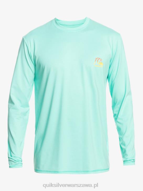 mężczyźni Quiksilver koszulka surfingowa Heritage Heather upf 50 z długim rękawem 4DBV1471 basen zielony wrzos