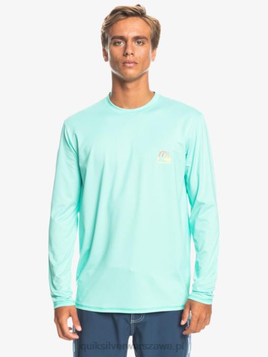 mężczyźni Quiksilver koszulka surfingowa Heritage Heather upf 50 z długim rękawem 4DBV1471 basen zielony wrzos