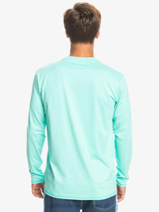mężczyźni Quiksilver koszulka surfingowa Heritage Heather upf 50 z długim rękawem 4DBV1471 basen zielony wrzos