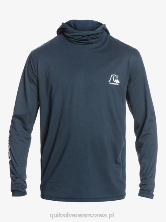 mężczyźni Quiksilver koszulka surfingowa z długim rękawem Heritage Upf 50 4DBV417 granatowy wrzos o północy