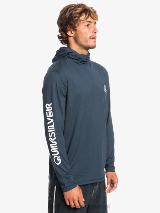 mężczyźni Quiksilver koszulka surfingowa z długim rękawem Heritage Upf 50 4DBV417 granatowy wrzos o północy