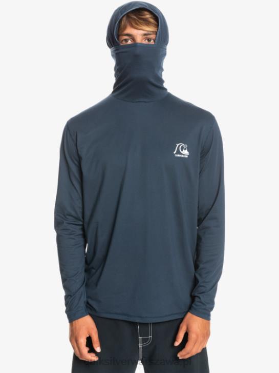 mężczyźni Quiksilver koszulka surfingowa z długim rękawem Heritage Upf 50 4DBV417 granatowy wrzos o północy