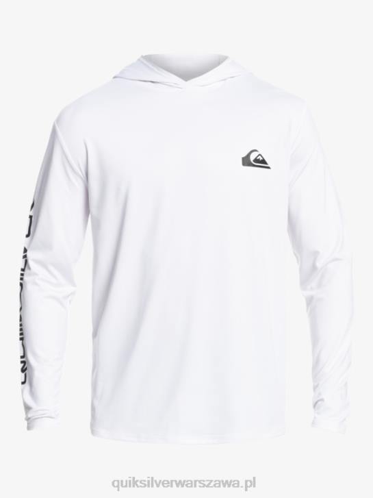 mężczyźni Quiksilver koszulka surfingowa z długim rękawem omni session upf 50 4DBV769 biały