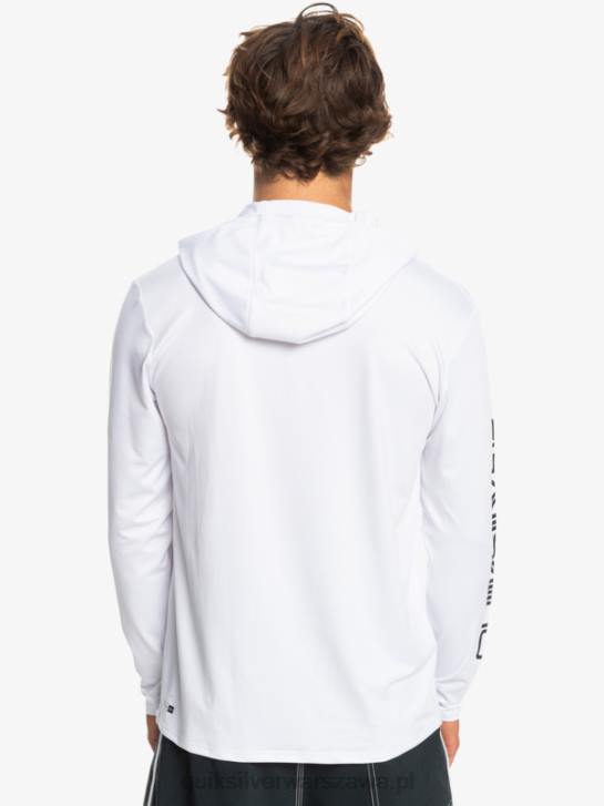 mężczyźni Quiksilver koszulka surfingowa z długim rękawem omni session upf 50 4DBV769 biały