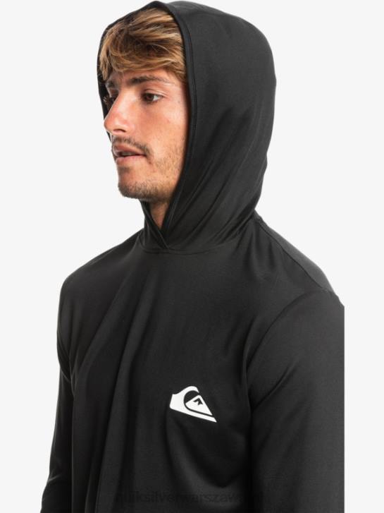 mężczyźni Quiksilver koszulka surfingowa z długim rękawem omni session upf 50 4DBV773 czarny