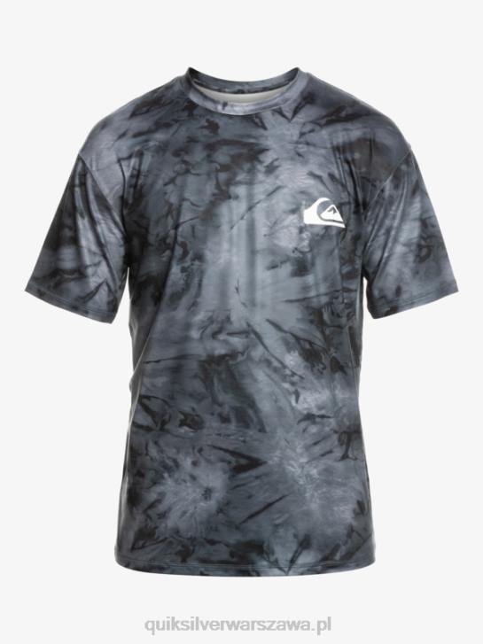mężczyźni Quiksilver koszulka surfingowa z krótkim rękawem digital session upf 50 4DBV1086 czarny