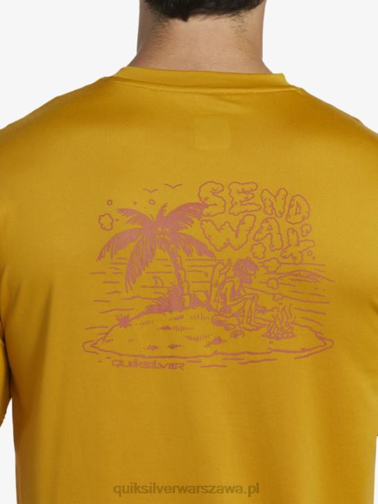 mężczyźni Quiksilver koszulka surfingowa z krótkim rękawem mix session upf 50 4DBV317 pszenica