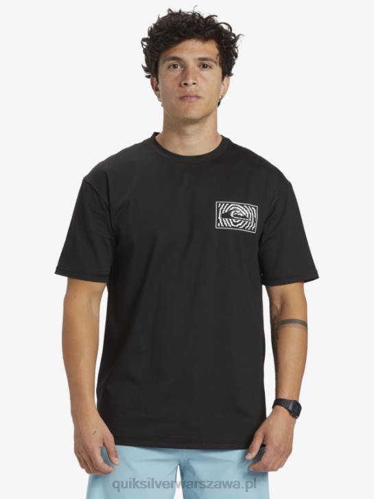 mężczyźni Quiksilver koszulka surfingowa z krótkim rękawem mix session upf 50 4DBV318 czarny