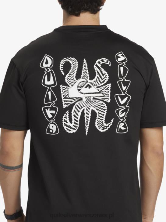 mężczyźni Quiksilver koszulka surfingowa z krótkim rękawem mix session upf 50 4DBV318 czarny
