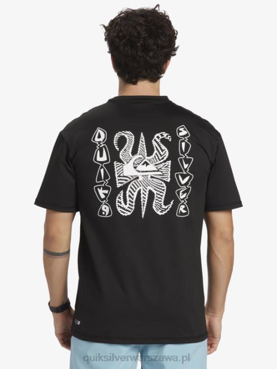 mężczyźni Quiksilver koszulka surfingowa z krótkim rękawem mix session upf 50 4DBV318 czarny