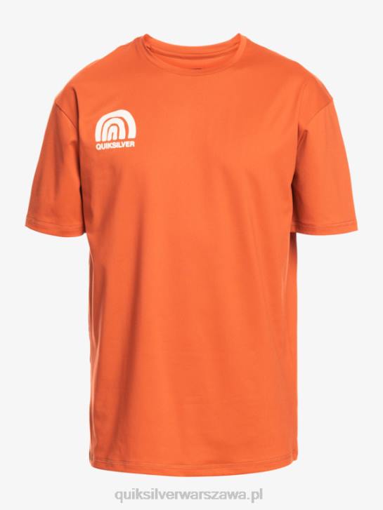 mężczyźni Quiksilver mix koszulka surfingowa upf 50 z krótkim rękawem 4DBV1810 ostry sos