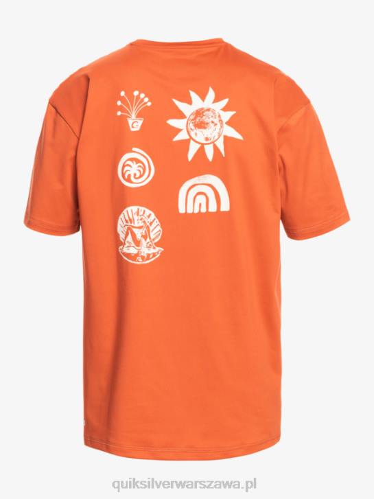 mężczyźni Quiksilver mix koszulka surfingowa upf 50 z krótkim rękawem 4DBV1810 ostry sos