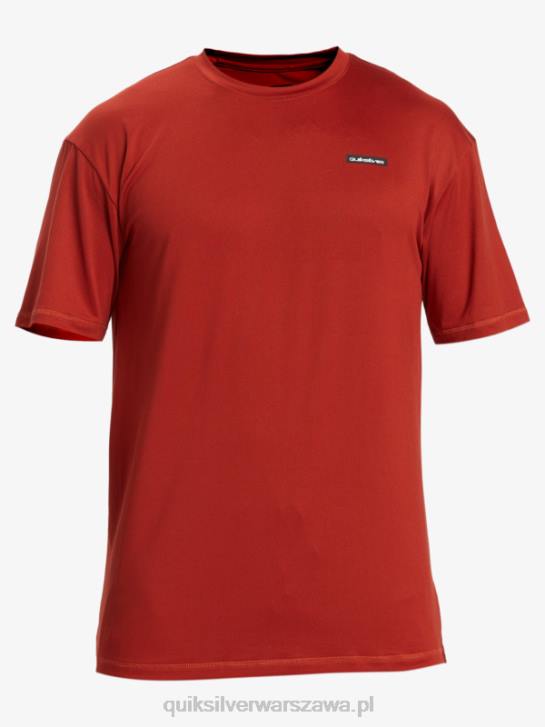 mężczyźni Quiksilver omni session upf 50 koszulka surfingowa z krótkim rękawem 4DBV539 czerwona ochra