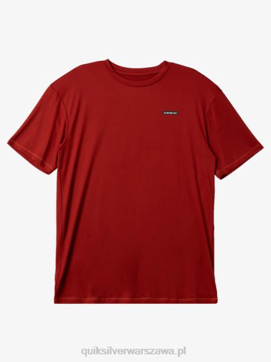 mężczyźni Quiksilver omni session upf 50 koszulka surfingowa z krótkim rękawem 4DBV539 czerwona ochra