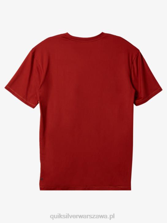 mężczyźni Quiksilver omni session upf 50 koszulka surfingowa z krótkim rękawem 4DBV539 czerwona ochra