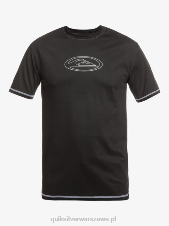 mężczyźni Quiksilver saturn surf t-shirt z krótkim rękawem upf 50 4DBV587 czarny