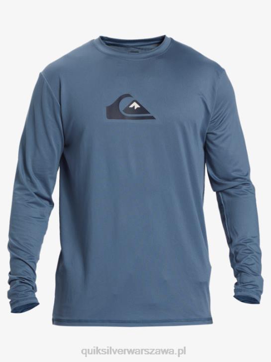 mężczyźni Quiksilver solidna koszulka surfingowa upf 50 z długim rękawem 4DBV844 morze Beringa