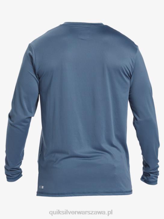 mężczyźni Quiksilver solidna koszulka surfingowa upf 50 z długim rękawem 4DBV844 morze Beringa