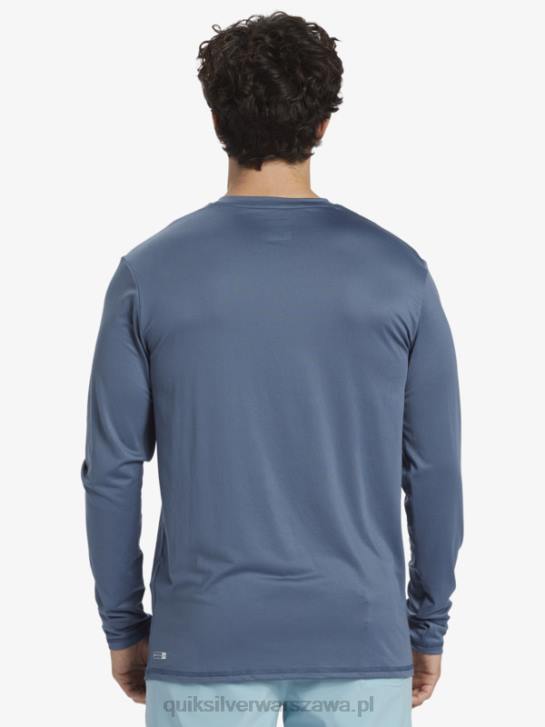 mężczyźni Quiksilver solidna koszulka surfingowa upf 50 z długim rękawem 4DBV844 morze Beringa