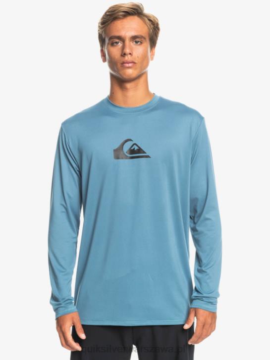 mężczyźni Quiksilver solidna koszulka surfingowa upf 50 z długim rękawem 4DBV847 prowansalski