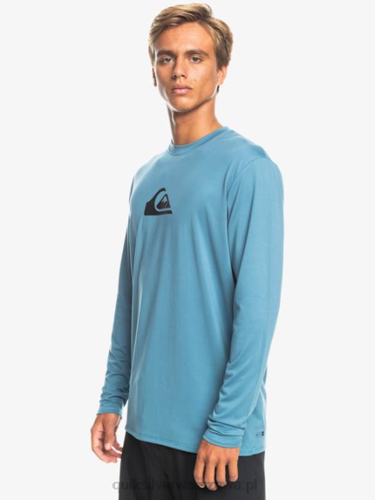 mężczyźni Quiksilver solidna koszulka surfingowa upf 50 z długim rękawem 4DBV847 prowansalski