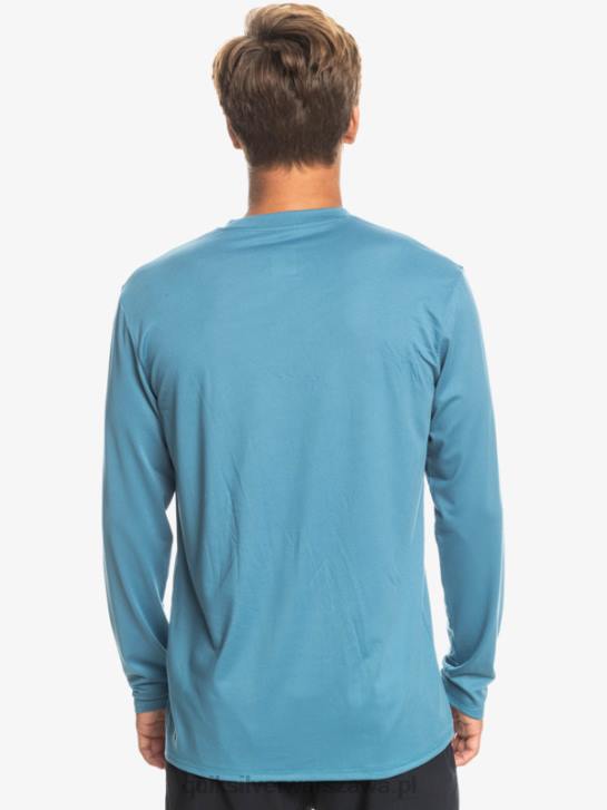mężczyźni Quiksilver solidna koszulka surfingowa upf 50 z długim rękawem 4DBV847 prowansalski