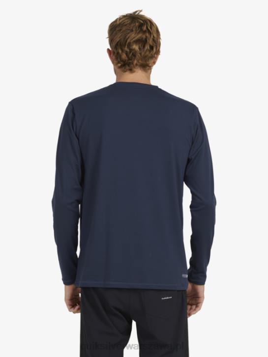 mężczyźni Quiksilver solidna koszulka surfingowa upf 50 z długimi rękawami 4DBV1582 granatowa marynarka