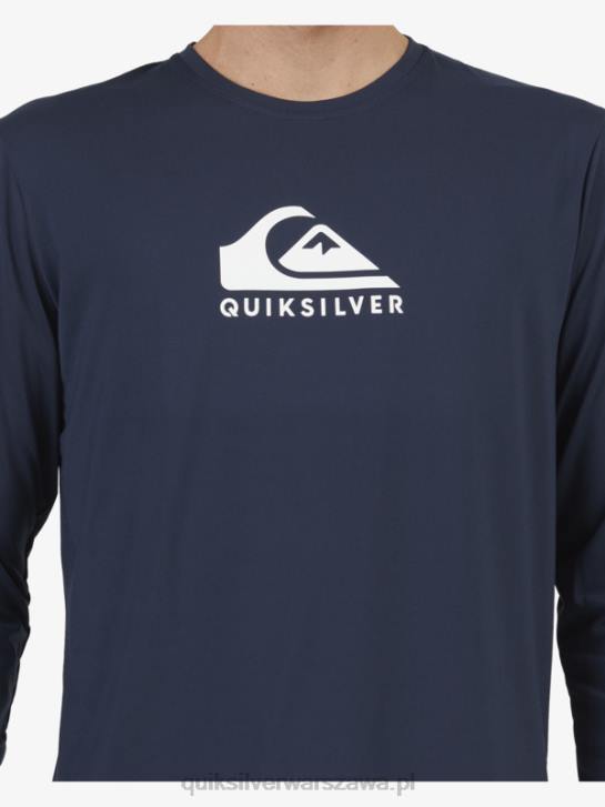 mężczyźni Quiksilver solidna koszulka surfingowa upf 50 z długimi rękawami 4DBV1582 granatowa marynarka
